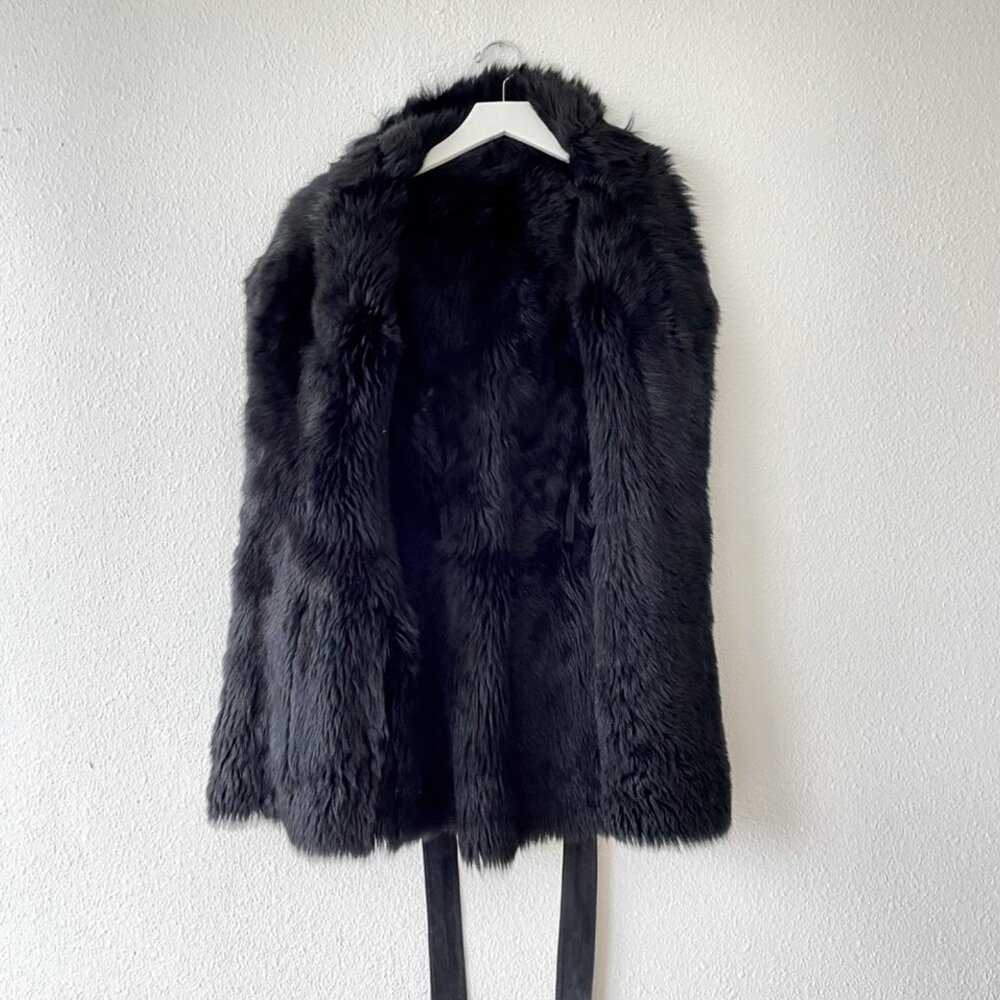 Vince Black Faux Fur Coat